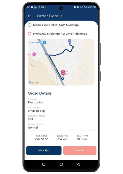 Errand App Screens
